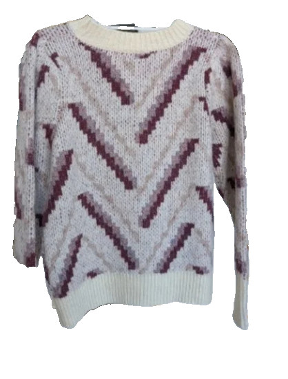 VICI Knit Pullover Sweater Size Small Herringbone… - image 3