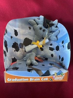 GIANTmicrobes Graduation Brain Cell Neuron Plush NEW Grad Gift Diploma Cap 9 