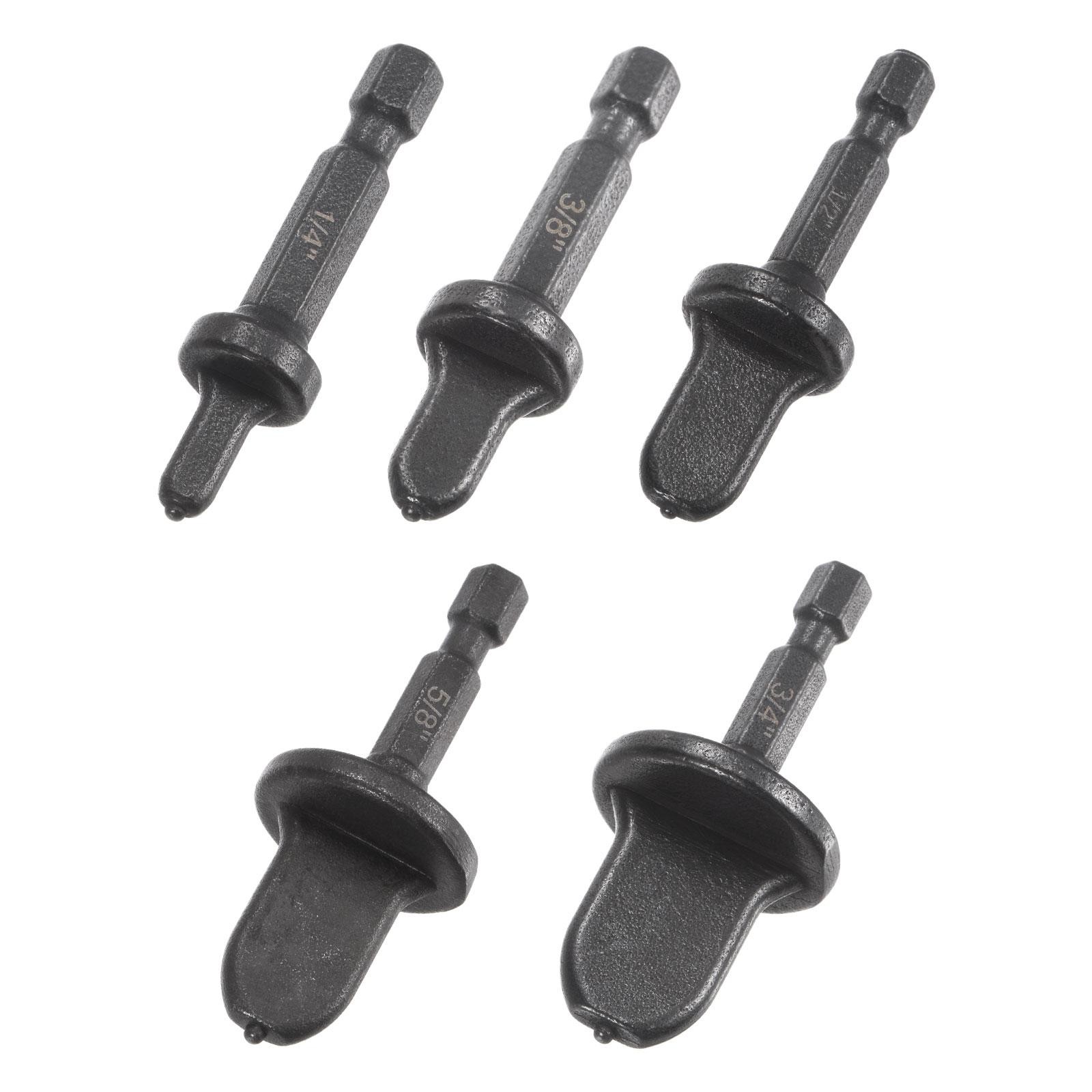 1/4", 3/8", 1/2", 5/8", 3/4" Swage Tube Expander Drill Bit Set 1/4" Hex Handle