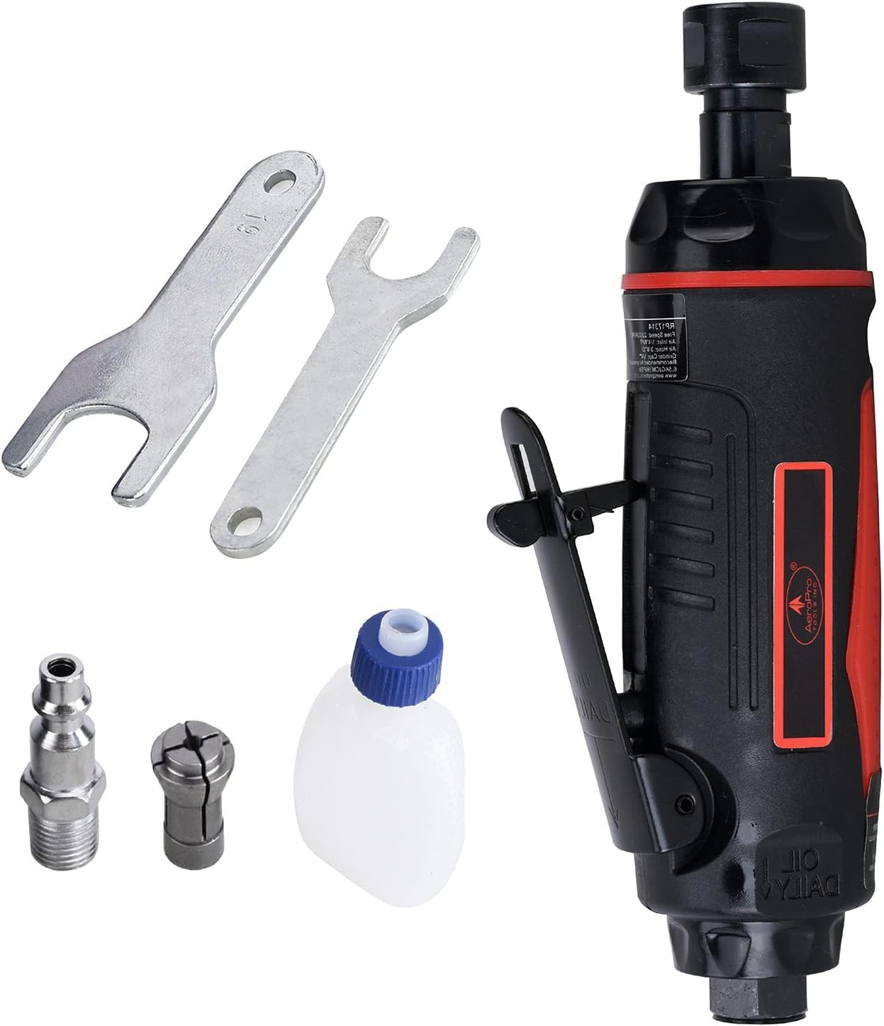 TOOLS 1/4-Inch Mini Air Straight Die Grinder AP17314 with 1/4 Collect, 22000 RPM