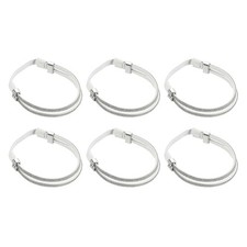 3 Pairs High Heels Shoe Straps, White, Rhinestone