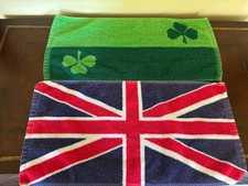 VTG 90s Union Jack & Ireland Bar Towels Set 2...