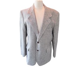 VTG Pendleton Blazer Mens 42 Wool Herringbone Elbow Patch Jacket 60/70s USA READ