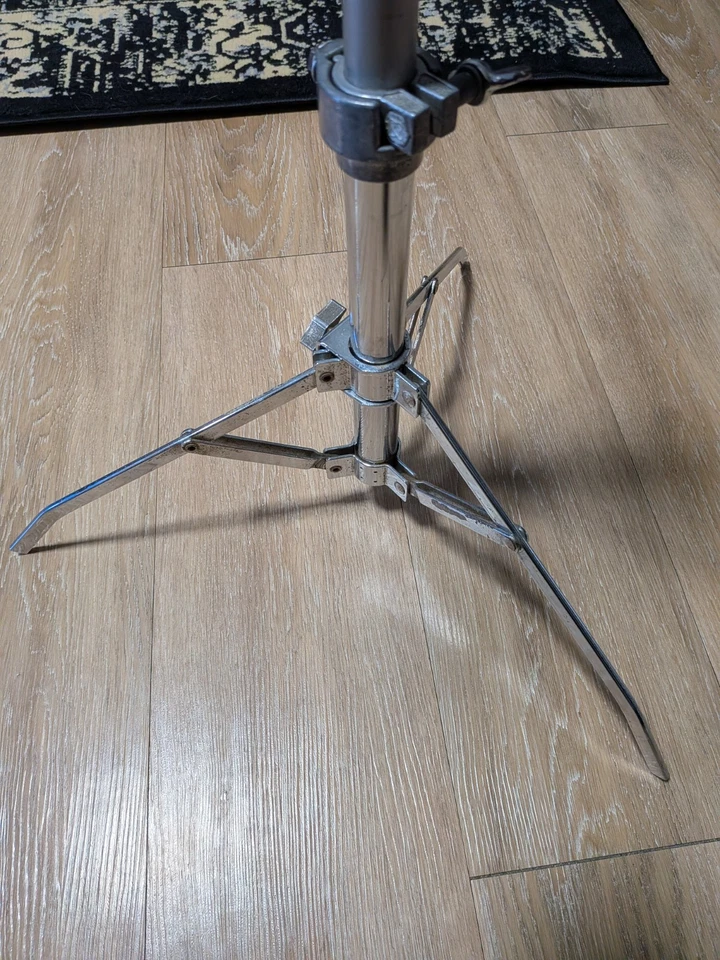 Soporte de tambor Rogers caja Memriloc herrajes cromo vintage años 70 Foto 3 de 3