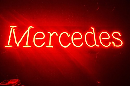 Mercedes Benz Automotive Dealership Neon Sign