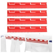 Sockentrockner Wäschespinne Sockenhalter 4 Stück platzsparend rot