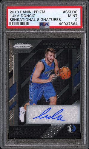 2018 PANINI PRIZM SENSATIONAL SIGNATURES #SSLDC LUKA DONCIC PSA 9 AUTO