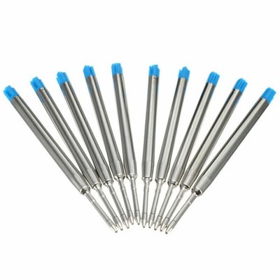 10 Stk. blauer Kugelschreiber Ersatzmine Medium Standard für Parker Style Tinte