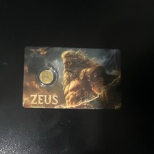 ZEUS Gold Bullion Coin with Display Card Insert - Gold Bullion Coin Display