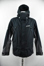 BERGANS OF NORWAY Mens Ski Dermizax Jacket Hooded Black Grey Outdoor Coat size S