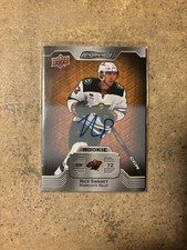 2023-24 ENGRAINED NICK SWANEY AUTOGRAPH OAK ROOKIE MINNESOTA WILD #128