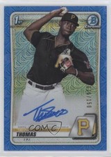 2020 Bowman Chrome HTA Choice Blue Mojo Refractor 16/150 Tahnaj Thomas Auto 2f9