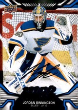2022-23 Upper Deck MVP #35 Jordan Binnington Blue Script