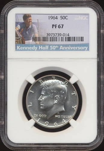 1964 Kennedy Half Dollar NGC PF 67 - 50th Anniversary Kennedy Label