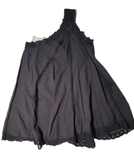 New Free People Billie Battenburg One-shoulder Mini Dress Size Medium Black