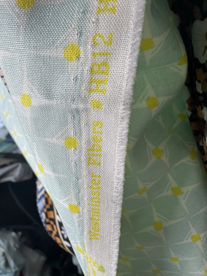 Heather Bailey Fabric Nicey Blue Starburst Retro Cotton Craft Quilt 1 Yard 14” - Image 3 of 4