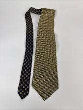 GIANNI VERSACE VINTAGE '90s ITALY GOLD WHITE NAVY GV PATERN Designer