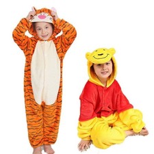Kids Pyjamas Tigger Winnie Cartoon Animal Sleepwear Party Costume Bathrobe 2026~