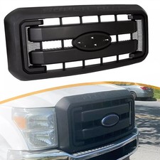 Front Radiator Grill For 2011-2016 F250 F350 F450 F550 Super Duty Matte Black