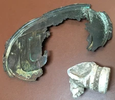 Relic Civil War era US Belt Plate & spent Bullet From Dismantled Museum Display