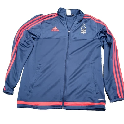 Nottingham Forest Adidas Training Top Zip Up Blue Grey Orange Men’s M Rare - Image 1 of 4