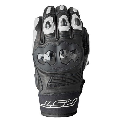 RST Motorrad Sport Leder kurze Handschuhe - Freestyle 3 D3O Armour (schwarz / weiß