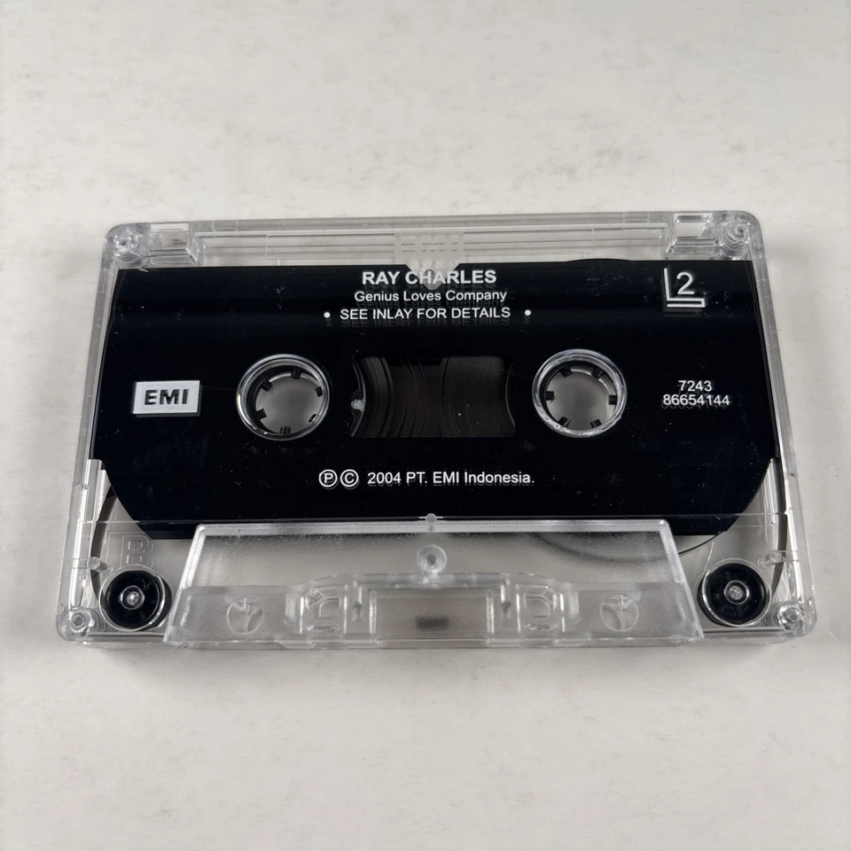 Ray Charles Genius Loves Company 2004 cassette Elton John Willie Nelson - Image 4 of 4