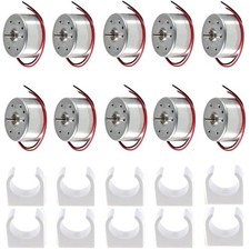 10Pcs 1.5V-3V-6V-9V DC Motor, 0.08inch/ 2mm (Shaft Diameter) 6500RPM little moto
