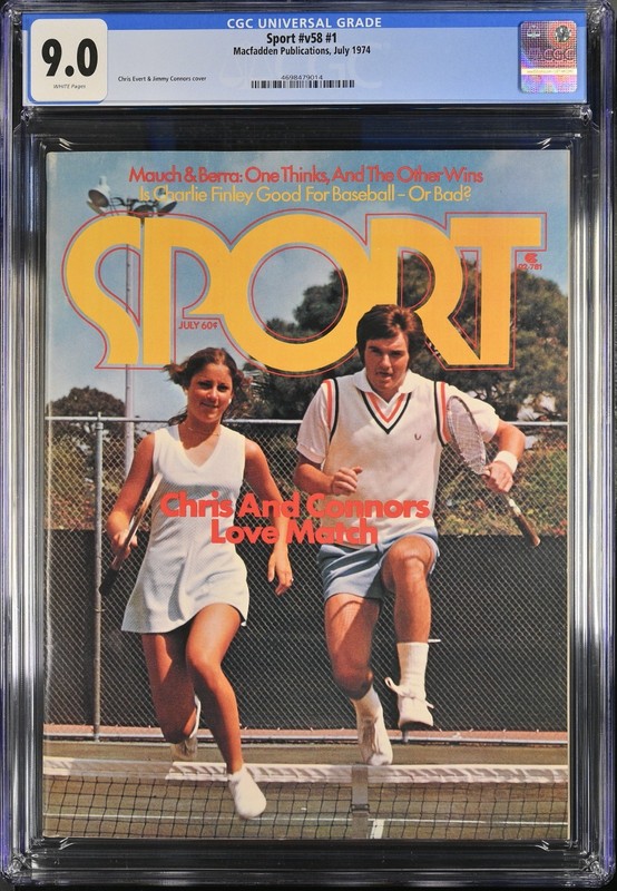 Sport v58 #1 July 1947 Chris Evert & Jimmy Connors Cover Top Pop 1 CGC 9.0 CL69