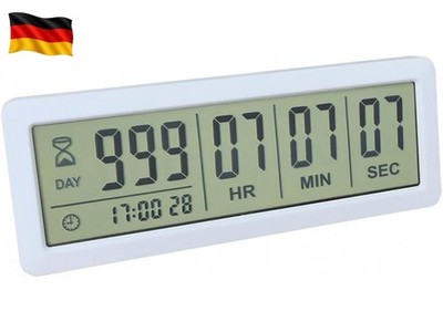Digitale Countdown-Tage-Timer-Uhr, weiß, verbesserte große 9