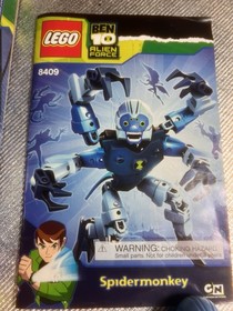 Lego 8409 Ben 10 Alien Force Spidermonkey RETIRED with Box & Instructions