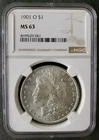 1901 O $1 Morgan Silver Dollar NGC MS63