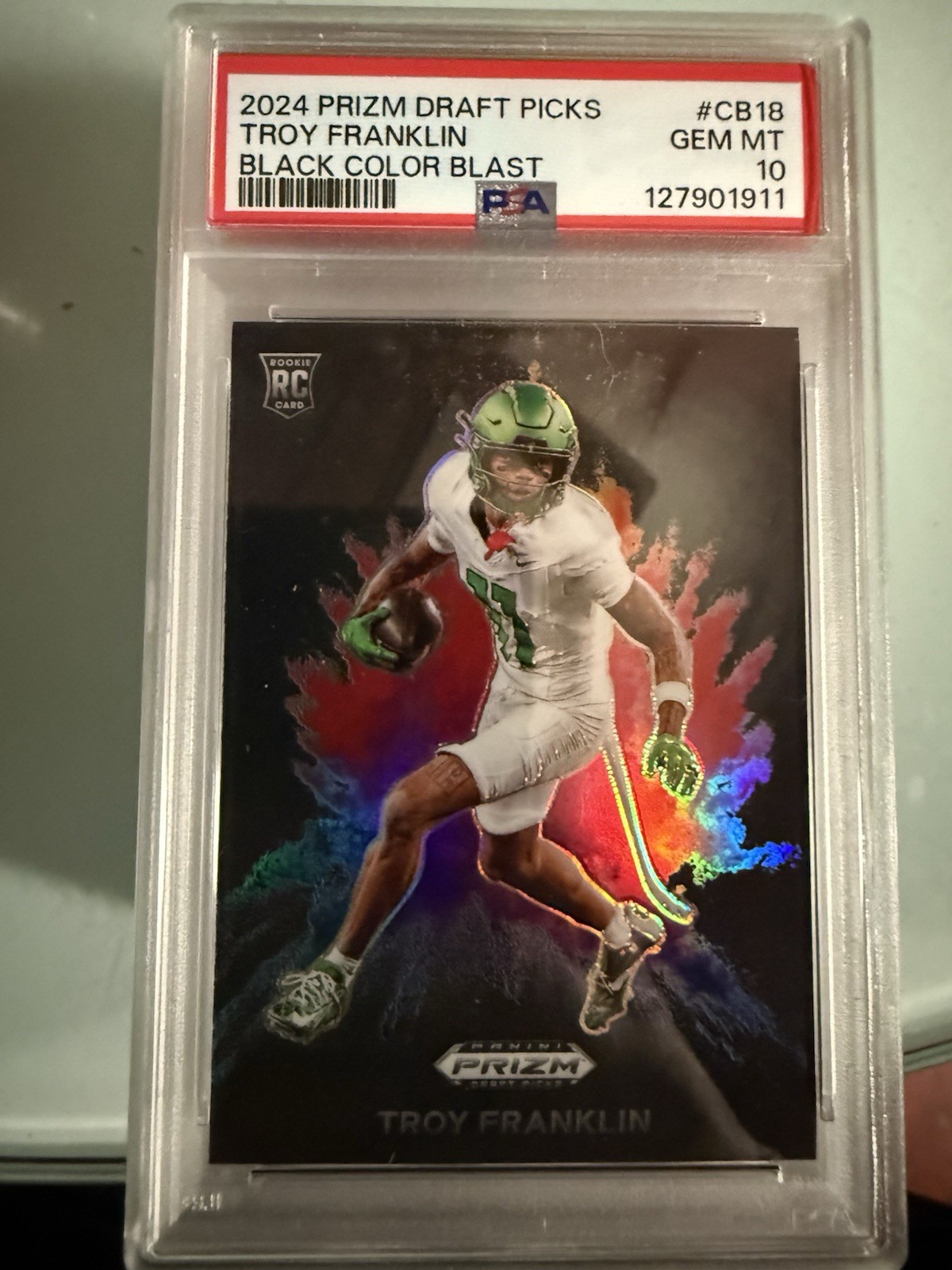 2024 Panini Prizm Draft Picks - Color Blast Troy Franklin #CB-18 (RC)