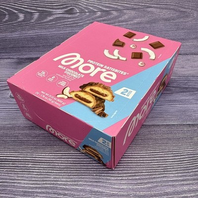 More Nutrition | Protein Satisbites | 12 per Bundle | Milk Chocolate Coconut 15g