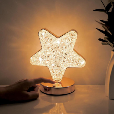 Star Lamp, Cute Night Light for Kids, Cordless Rechargeable Stepless Dimmable To