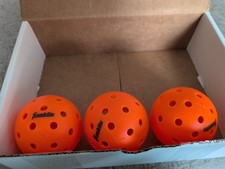  3 New Franklin X-40 Pickleball Outdoor Ball Lava Orange Color
