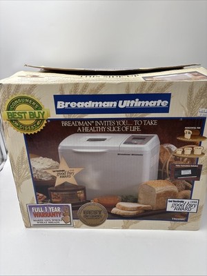 Breadman Ultimate Bread Machine Maker NEW TR2200C Horizontal Pan Open Box