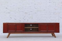 Tv China Lowboard Shabby Chic Xxl Massiv Dunkelrot 200Cm