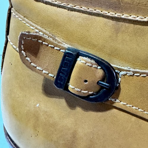 Vintage Levi's Leather Western Boots Mid Calf Zip up Women's Size 7.5 / 41.5 - Picture 11 of 24