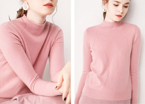 Women Knit Long Sleeve Cotton Wool Blend Pullover Sweater Top Clothing