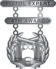 4" MARINE CORPS PISTOL EXPERT 4TH AWARD STICKER DECAL USA MADE