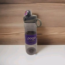 BPA-Free Tritan Plastic Water Bottle with Chug Lid 32 Oz Grey