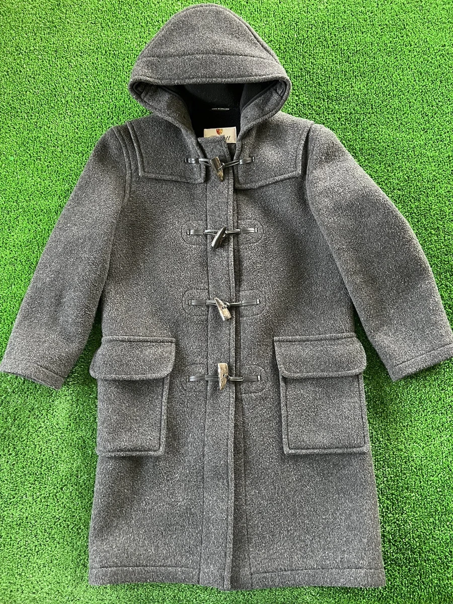 VTG Tibbett England Montgomery Hooded Womens Size 4 Wool Grey