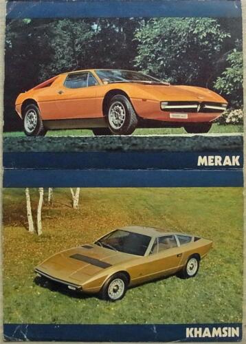MASERATI RANGE Sales Brochure July 1973 #7/73/5000 Merak KHAMSIN Indy 4900 BORA - Picture 4 of 4