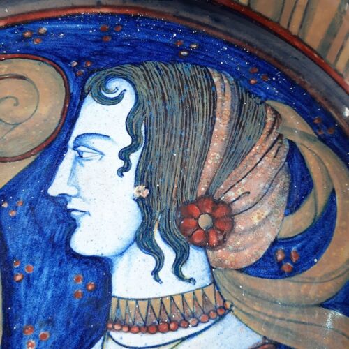 Centrotavola Maiolica Dipinto Ianna Bella Paolo Rubbioli Società Ceramica Umbra - Foto 10 di 18