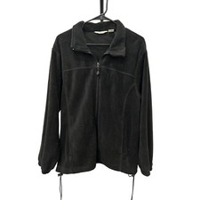 St. John's Bay Black Full Zip Fleece Jacket Mens Jacket Sz XL