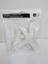 W Box OE-75TCW4, Raceway Connector 3/4" x 1/2" T White - 1 pkg of 4 each