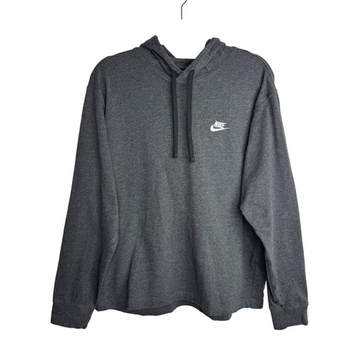 Nike grau Hoodie 100 % Baumwolle Freizeit Pullover Sweatshirt Herren Large