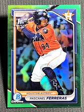 2024 Bowman Chrome 1st GREEN REFRACTOR PROSPECT ROOKIE AUTO Pascanel Ferreras/99