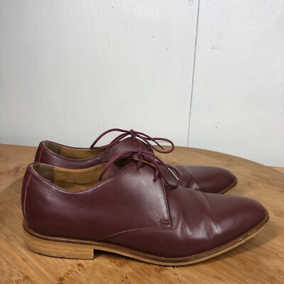 Everlane Shoes Womens Modern Oxfords Classic Red Leather